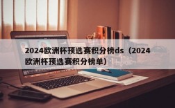 2024欧洲杯预选赛积分榜ds（2024欧洲杯预选赛积分榜单）